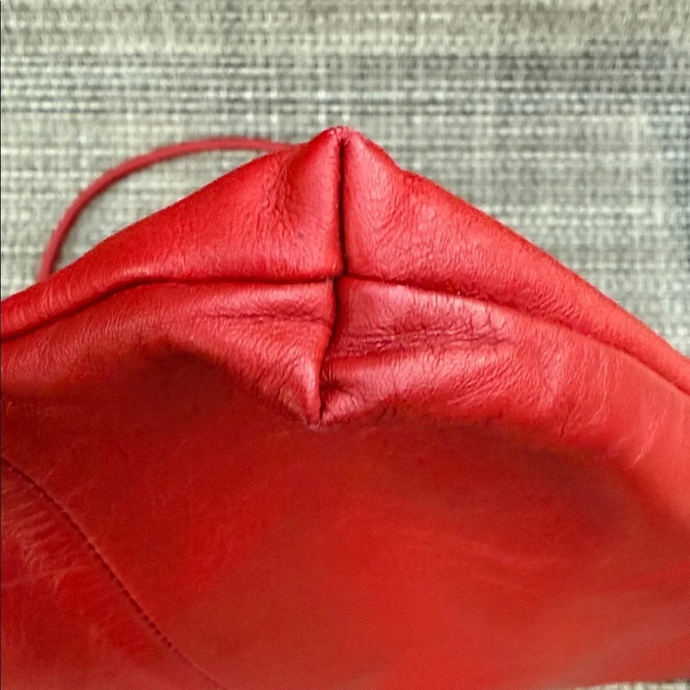 Chic Red Leather Clutch